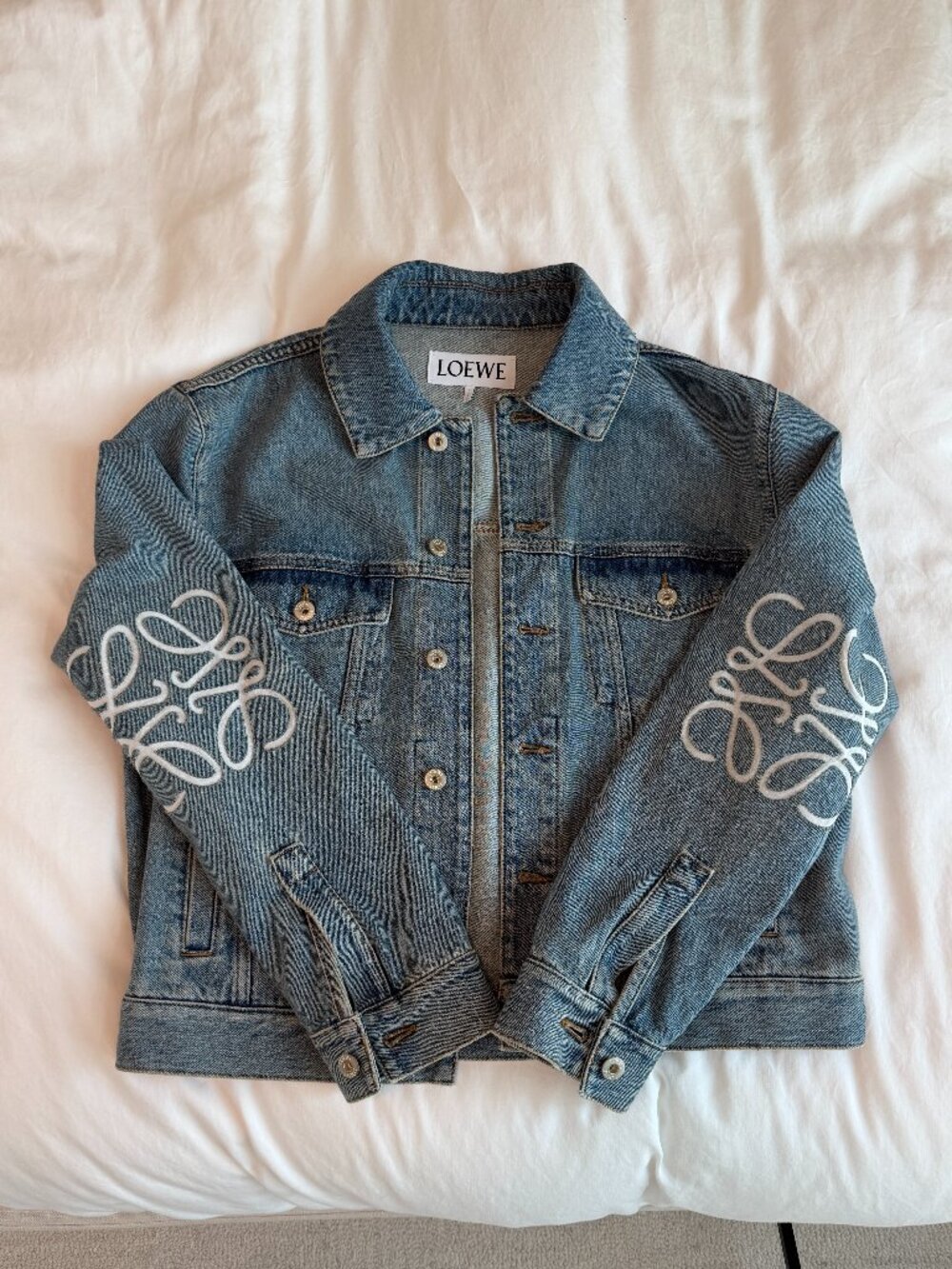 LOEWE Denim Jacket (Elbow Detail) Oversized Fit Size 44